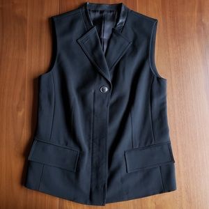 Alexander Wang Calf Leather Trim Wool Blend Vest